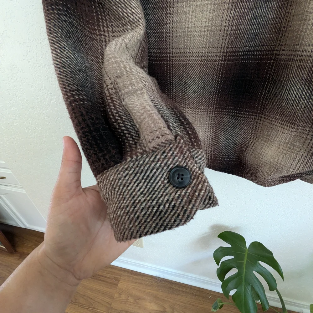 Jachs Men's Tan and Brown Plaid Shirt Jacket - Picture 13 of 13
